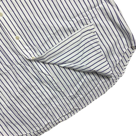 Ralph Lauren Golf Shirt Mens XL Purple Striped Button Down Tilden Cotton Pony LS - Picture 7 of 12